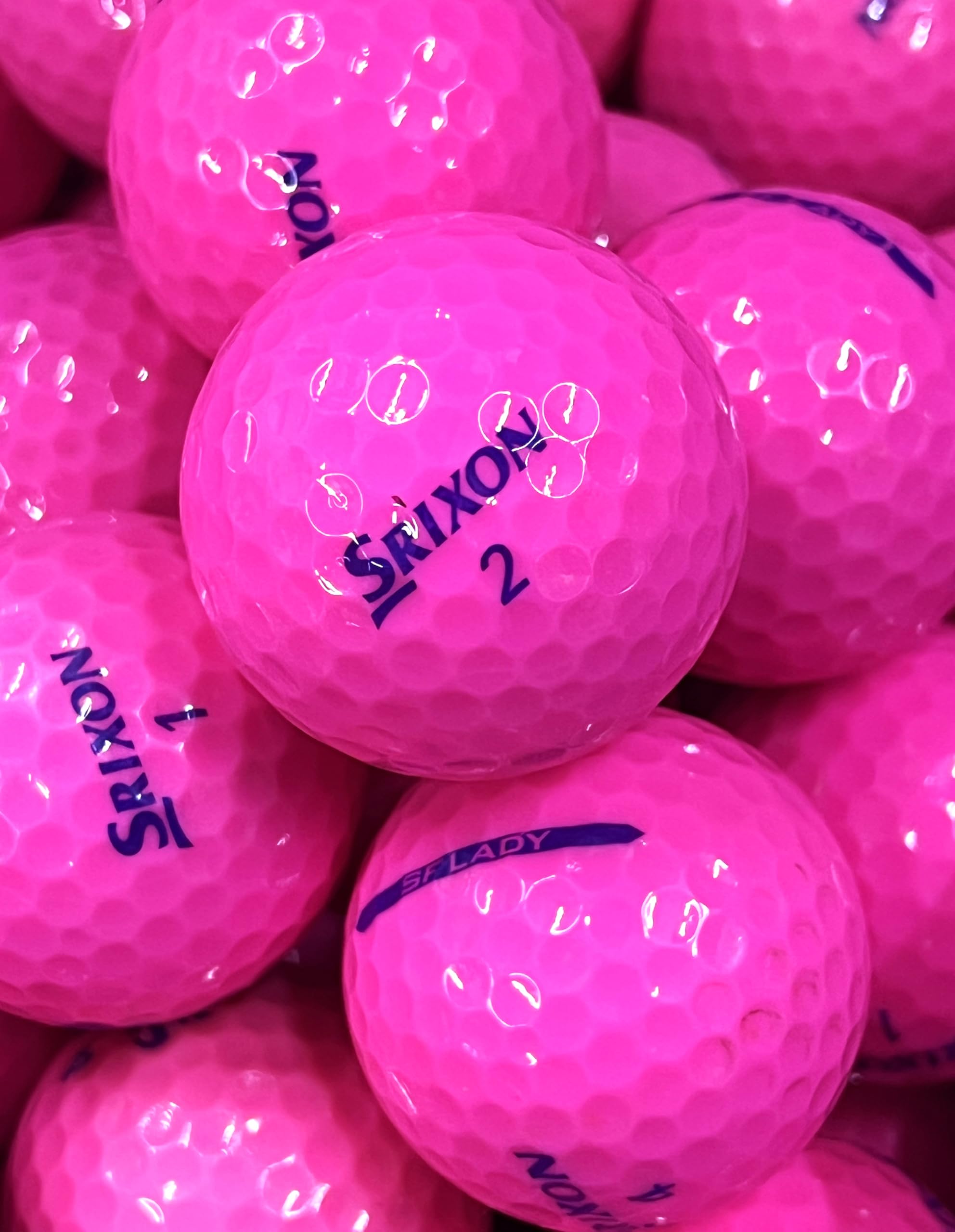 Golf Ball House…12 SF Lady Golf Balls for Srixon/Pink/Near Mint (AAAA) / Used-Recycled w/Mesh Bag