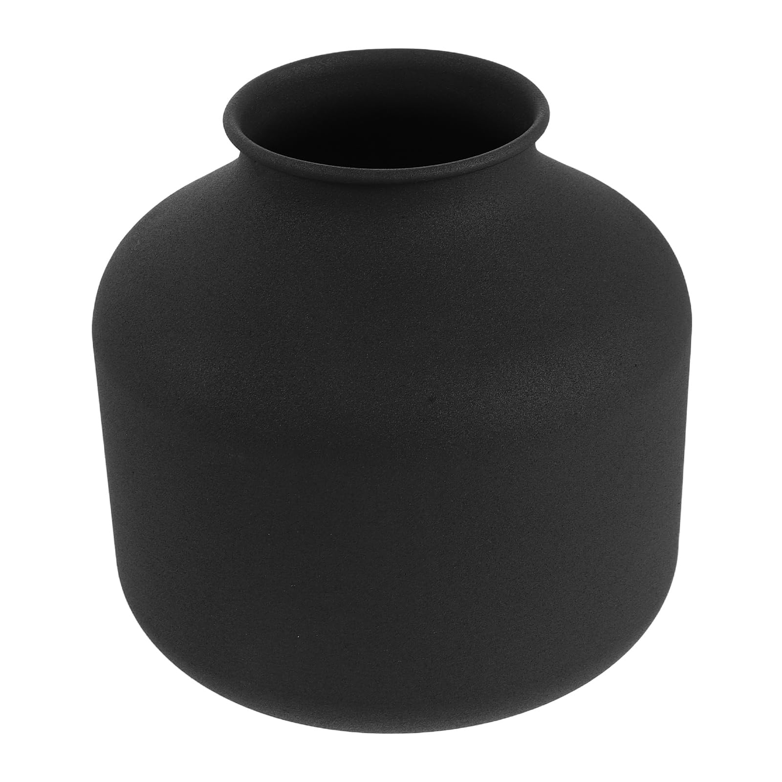 Vase en fer forgé noir, jardinière intérieure et centre de table minimaliste