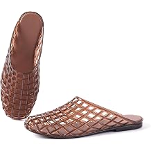Women Jelly Sandals Mesh Clear Waterproof Mule Slip On Flats Hollow Breathable Summer Beach Pool Casual Shoes