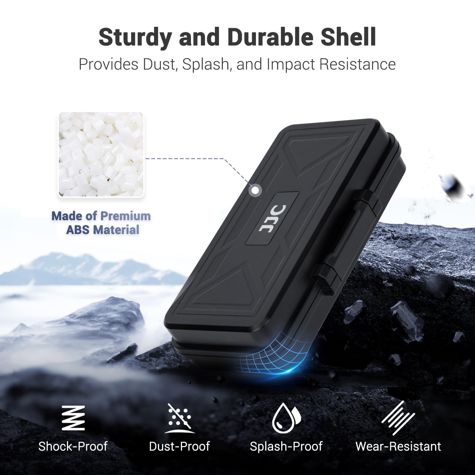 JJC Multi-Function Camera Battery Memory Card Storage Case for 6 SD Card,6 CFexpress Type-B/XQD Cards,5 CFexpress Type-A Cards,8 AA Batteries,3 Camera Batteries Holder Box for LP-E6 NP-FZ100 NPW235