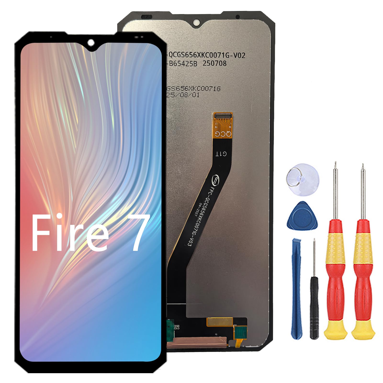 LCD Display Compatible with Doogee Fire 5 / Fire 5 Pro/Fire 5 Ultra/Fire 7 / Fire 7 Ultra/Fire 7 Pro LCD Display Touch Screen Assembly Replacement Parts with Tools - 1