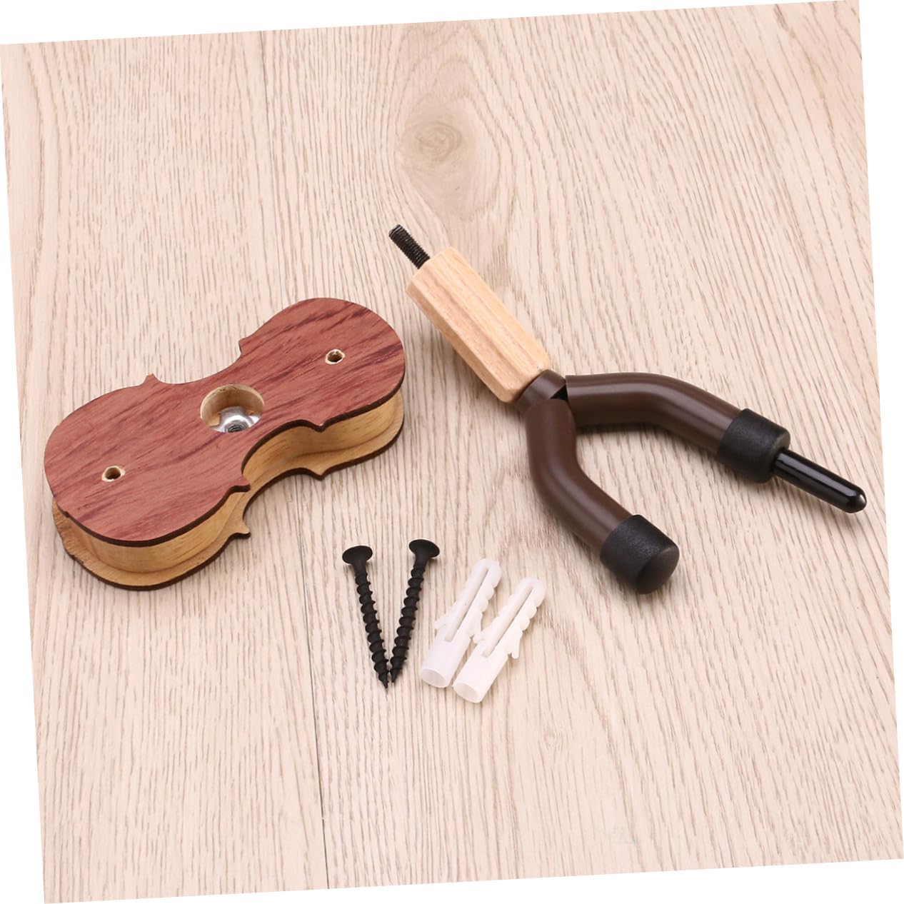 FAVOMOTO Pcs Violin Wall Mount Hanger Red Wood for Violin Safe and Easy Installation