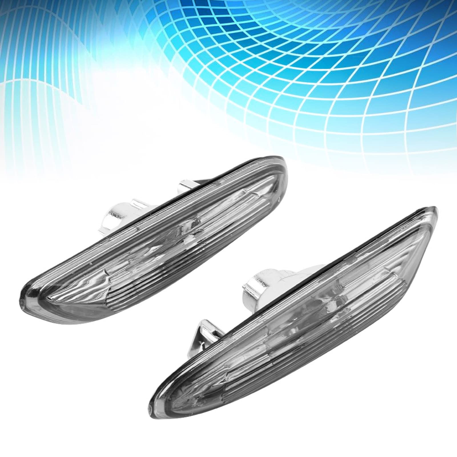 EBTOOLS para intermitente lateral e92 para intermitente lateral bmw e90 Luz de posición lateral, 1 par de intermitentes laterales ABS sin bombilla para E90 E91 E92 E93 serie 3 2006-2011(gris)