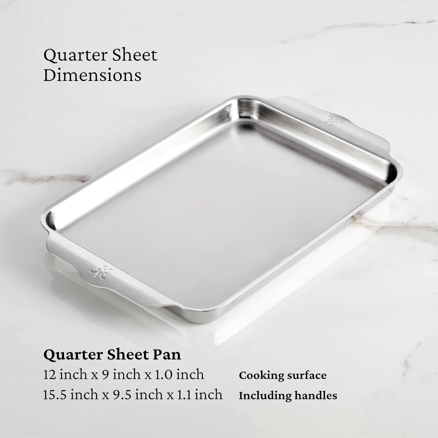Hestan Provisions OvenBond – 3-Piece Tri-ply Baking Sheet Set Professional Stainless Steel Bakeware, Half & Quarter Sheets & Rack - Image 3