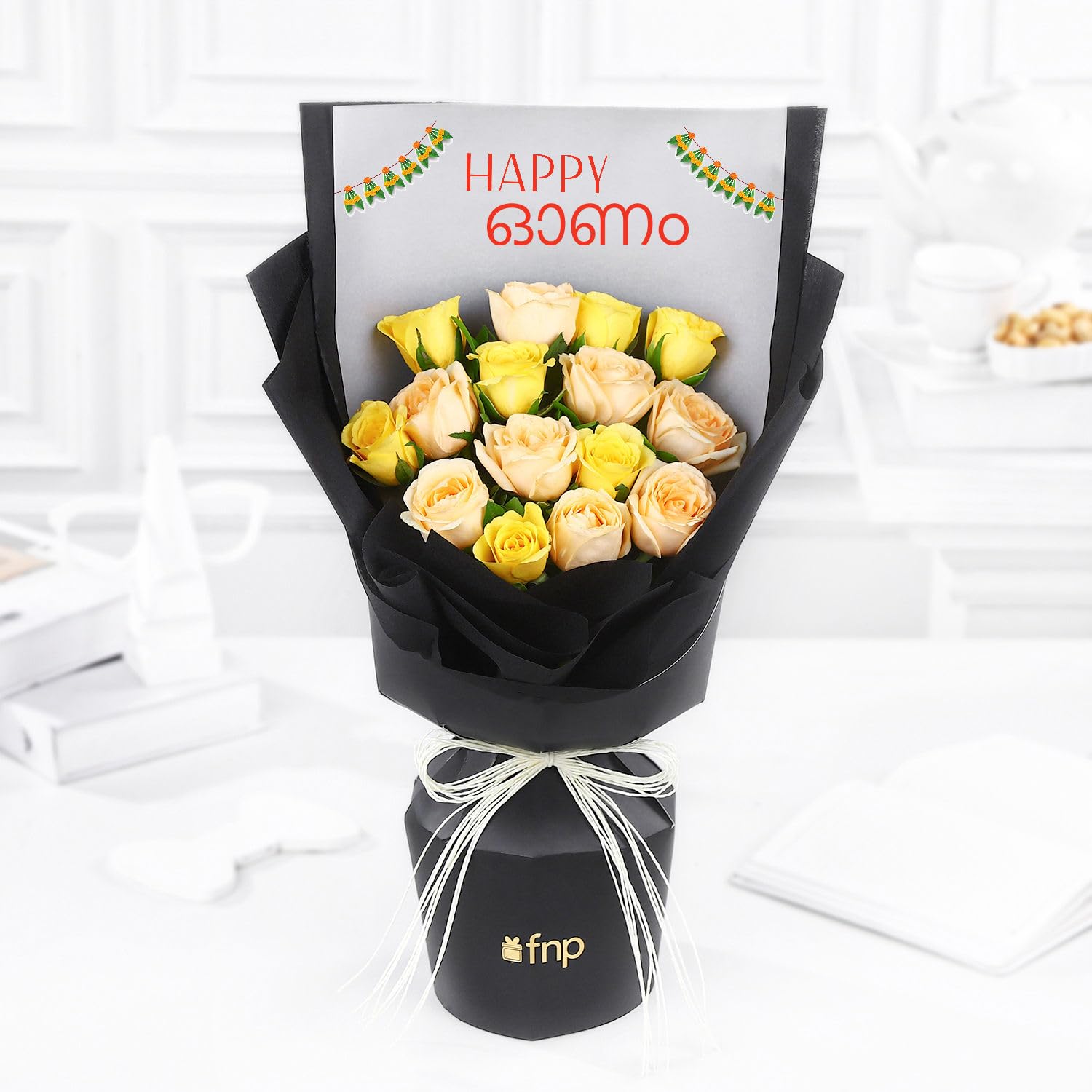 FNP Onam Splendor Rose Bouquet For Birthday Gift, Anniversary Gift, Women's Day Gift, Valentine's Day Gift & Gift For Special Occasion (Same Day Delivery)-image-32