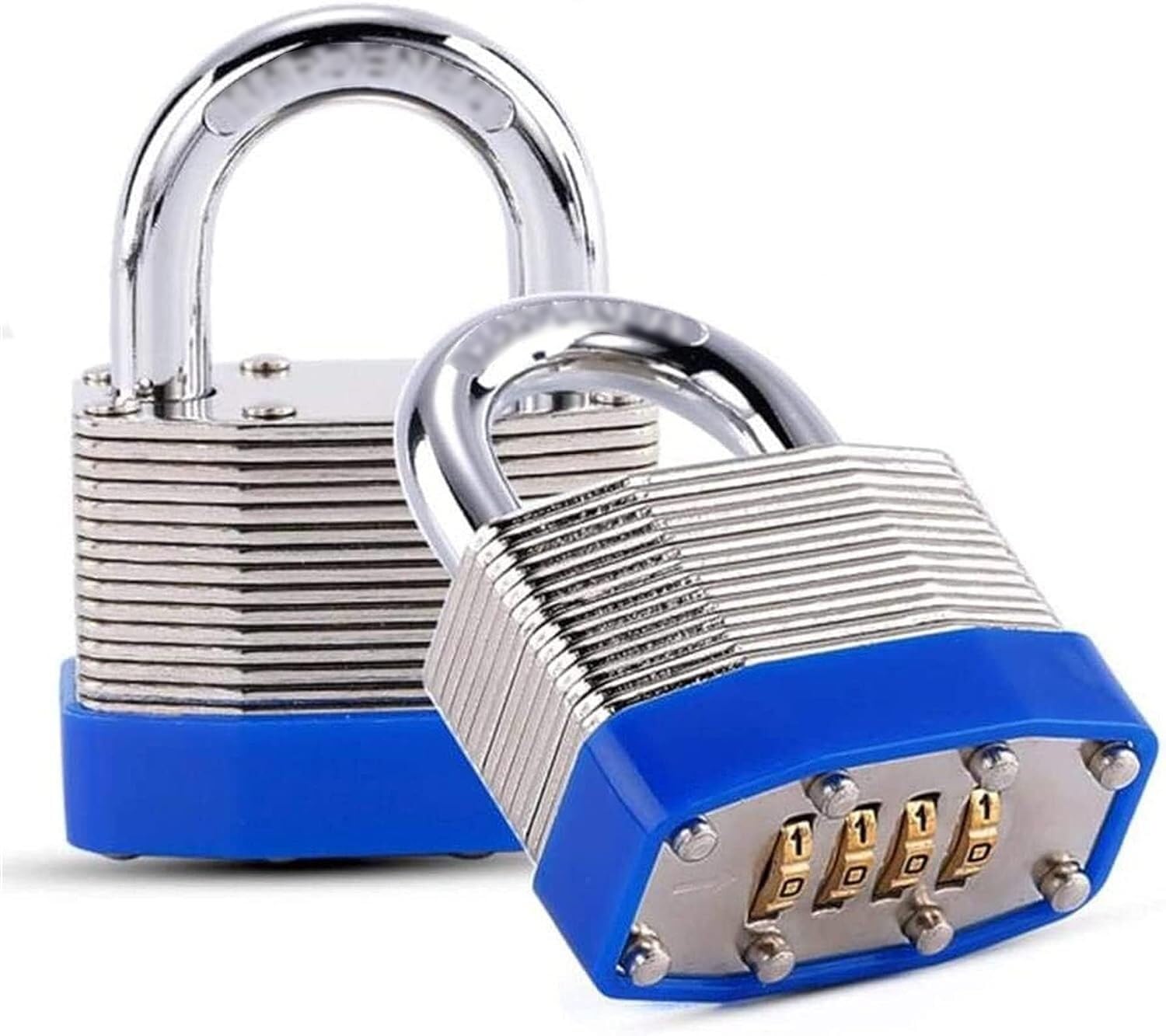 Lucchetto, Lucchetto con codice, Lucchetto con password con corpo in acciaio laminato a 4 cifre, Serrature hardware for esterni resistenti alle intemperie, for palestra, sport, lucchetti con combinazi