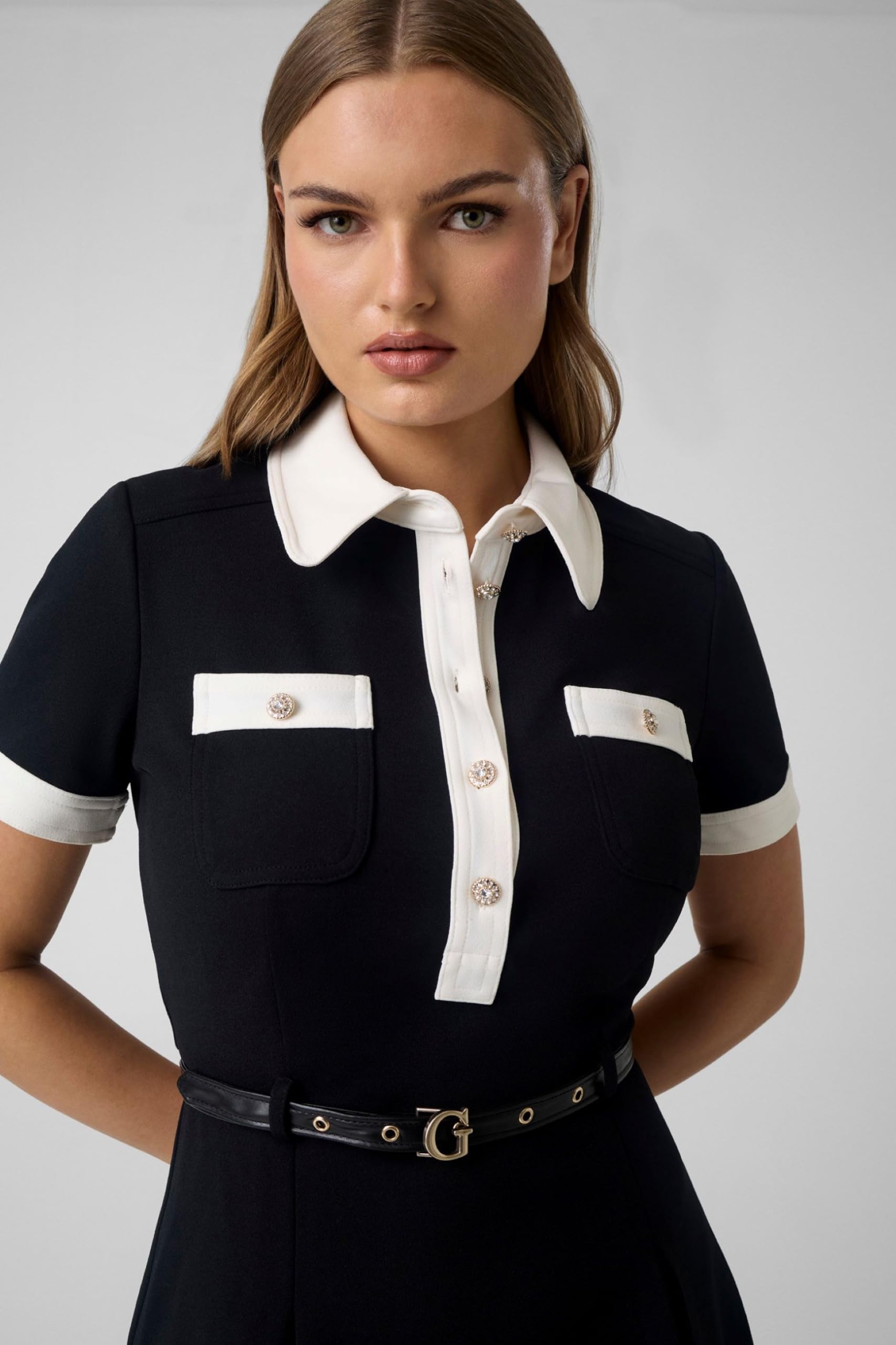 GUESS SS Claudie Polo Flare Dress