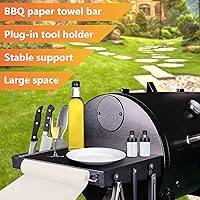 Vista 3 de GRISUN Estante de mesa para parrilla Pit Boss serie 700/1000/1150/500, accesorios de parrilla multifunción de acero resistente para parrilla