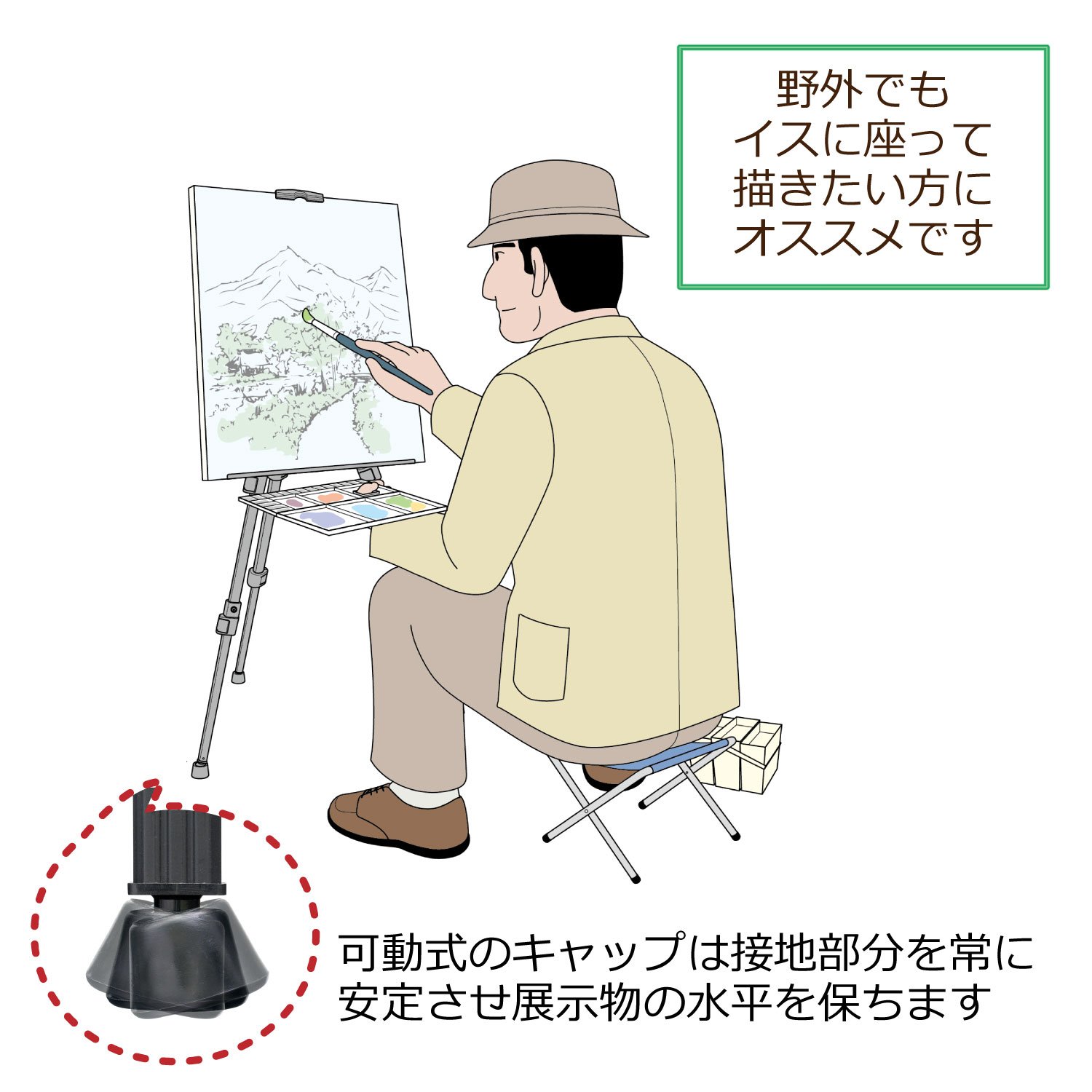 Amazon | ターレンス 野外用 ミニメタルイーゼル 3段式 ブラック TMM
