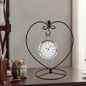 8 Inch Black Ornament Display Stand, Heart-type Metal Ornament Hanger Stand for Hanging Glass Globe, Air Plant Terrarium, Witch Ball, Christmas Ornament and Home Wedding Decoration (Black)