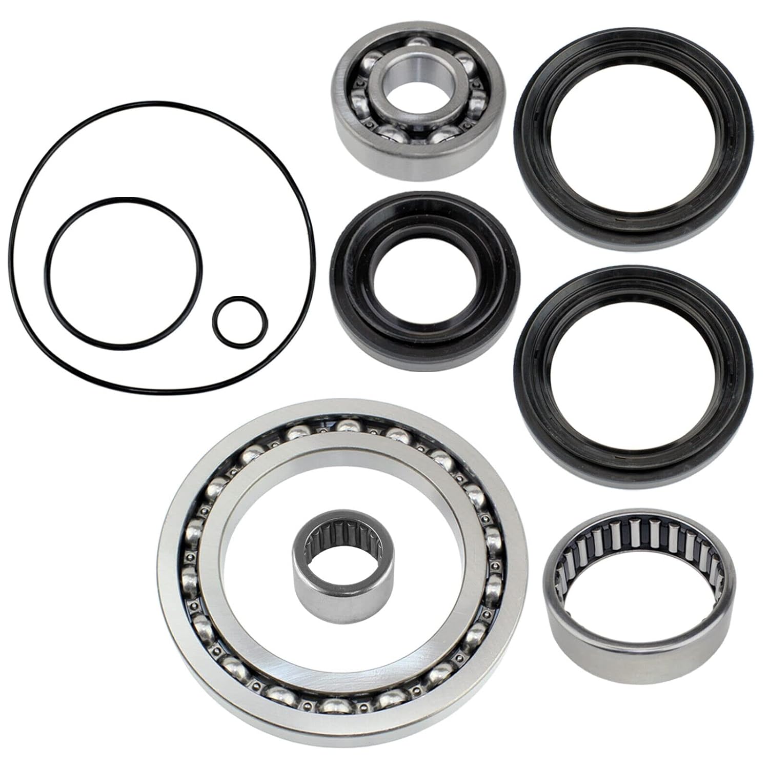 Caltric Rear Differential Bearing Seal Kit Compatible with Yamaha Grizzly 660 YFM660 2002 2003 2004 2005 2006 2007 2008