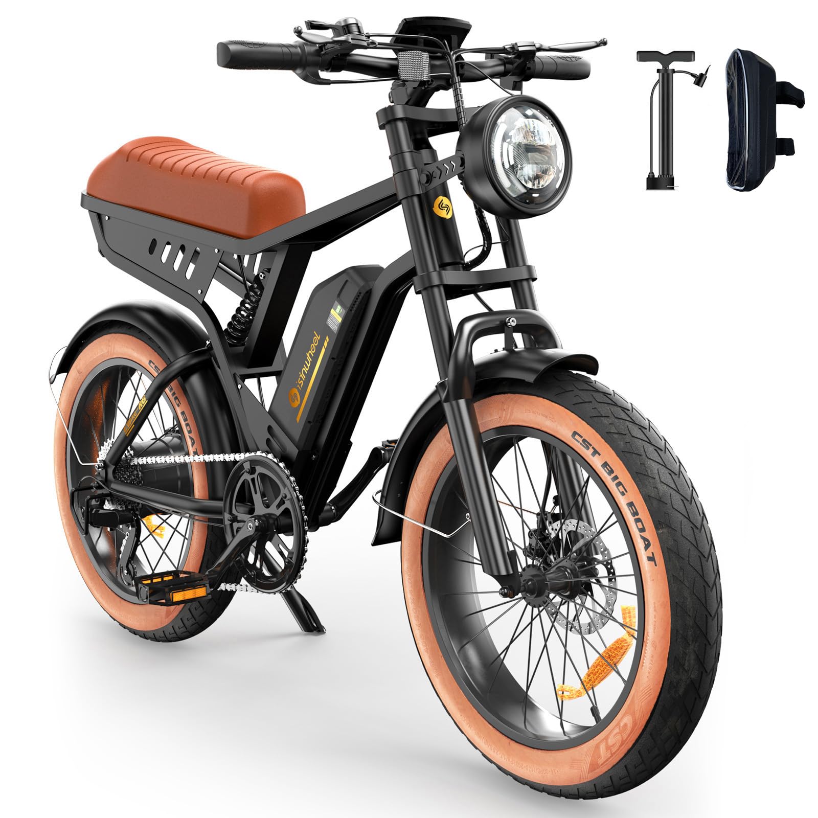 Electric Motorcycle for Adult, Peak 3000/1500W Motor 48V 27/13Ah Battery Up to 35/28 MPH & 150/75 Miles Electric Dirt Bike, LCD Display All Terrain Fat Tire Motorcycle Full Suspension Moped Ebike