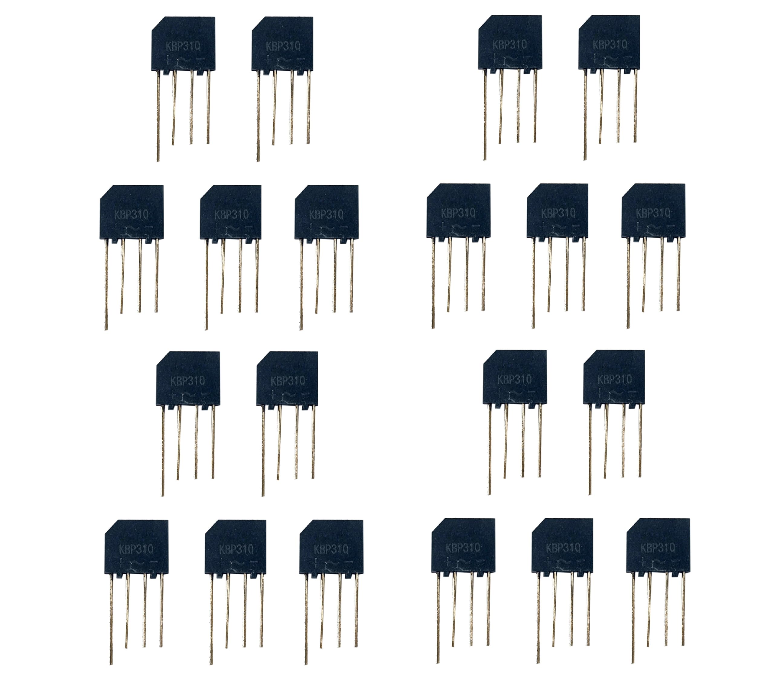 Steko {Pack of 20 Pieces) KBP310 3 Amp 1000V Bridge Rectifier Diode Single Phase, 4 PIN, Through Hole Bridge Rectifier | Through Hole | Electronic Components (B0CV12J4WC) Amazon Price History, Amazon Price Tracker