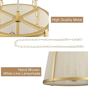 RIMI✫✫✫品 HILUXIA 18 Inch Large Semi Flush Mount Ceiling Light Fixture
