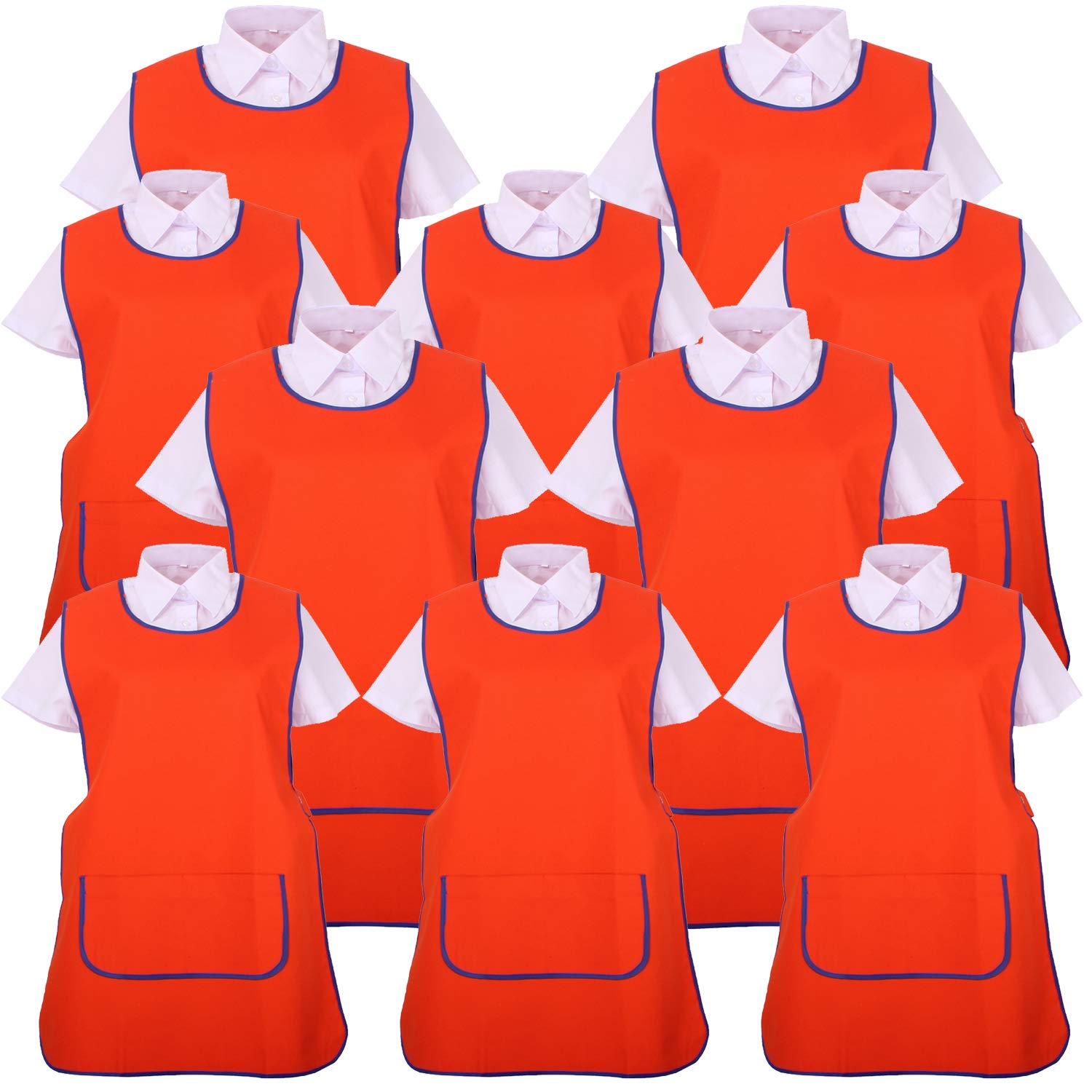 MISEMIYA - Pack*10 Pcs - DELANTAL LIMPIEZA UNIFORME LABORAL CLINICA MÉDICOS LIMPIEZA VETERINARIA SANITARIOS HOSTELERÍA- Ref.868