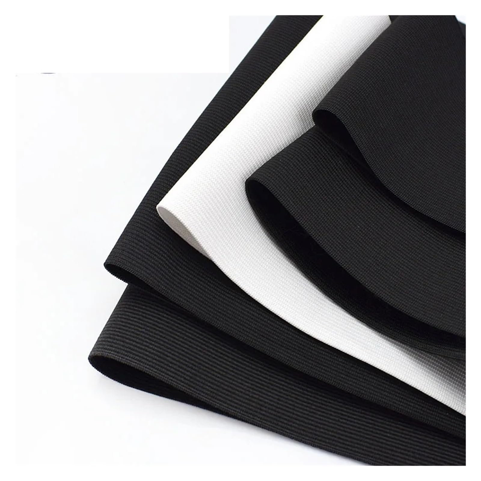 10-50cm Opaski elastyczne do szycia miękka skóra gumka pasek bielizna spodnie gumy taśmy parciane dodatki krawieckie DIY(schwarz,40cm)