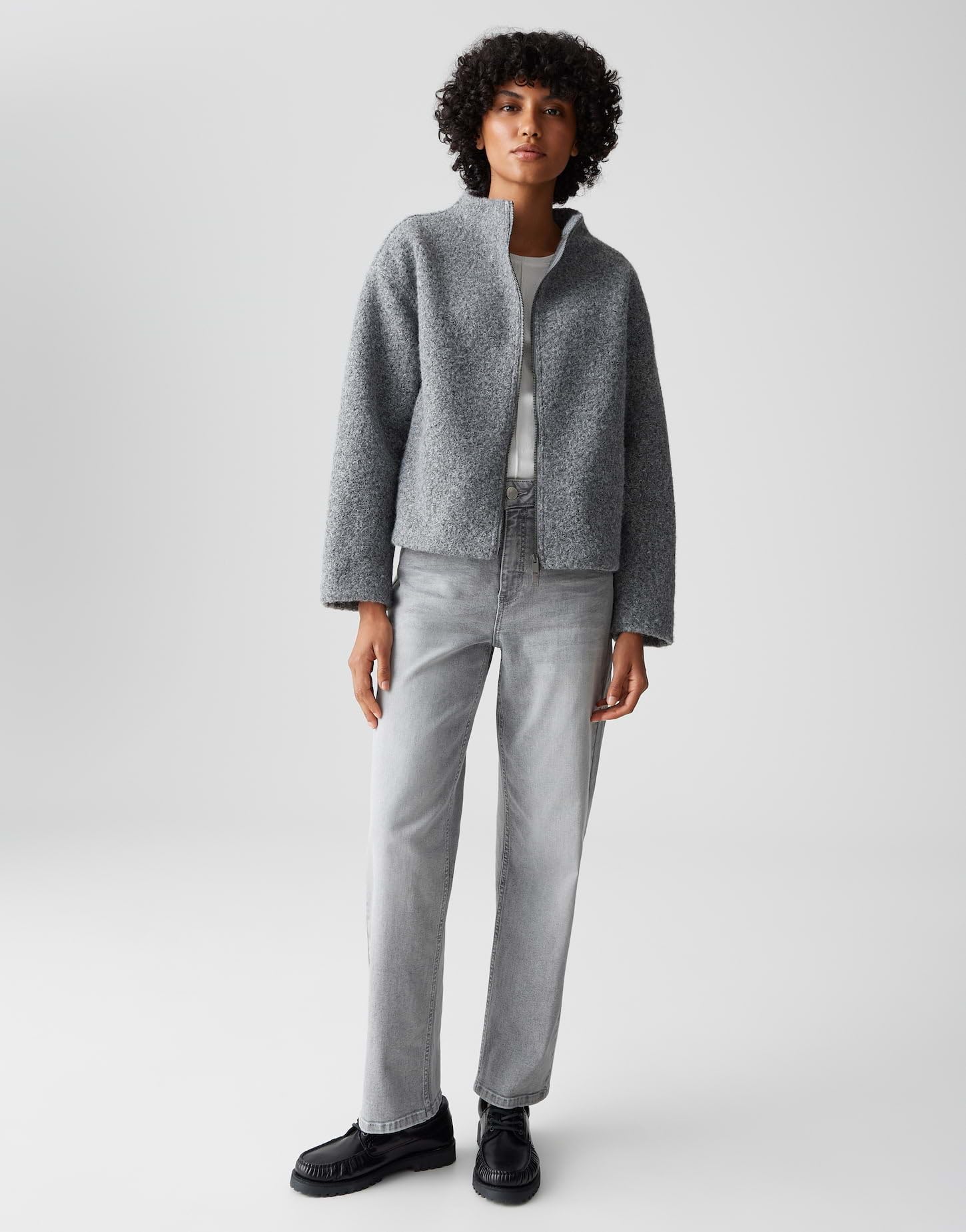 OPUS Damen Jacke | HURLIE Regular Boxy Boucléjacke