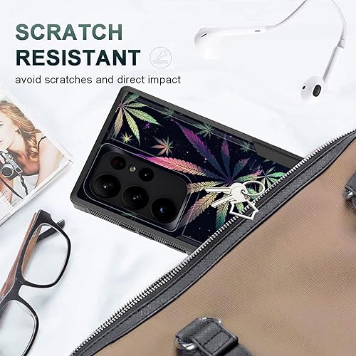 Miniatura 4 de Funda para Galaxy S23 Ultra, doble capa híbrida resistente a prueba de golpes, policarbonato duro, silicona suave, TPU, funda protectora para