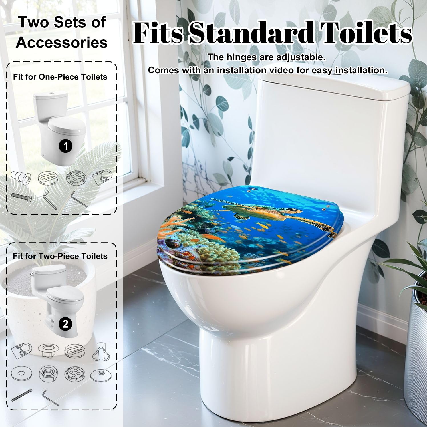 Asiento de inodoro genérico alargado para baño
