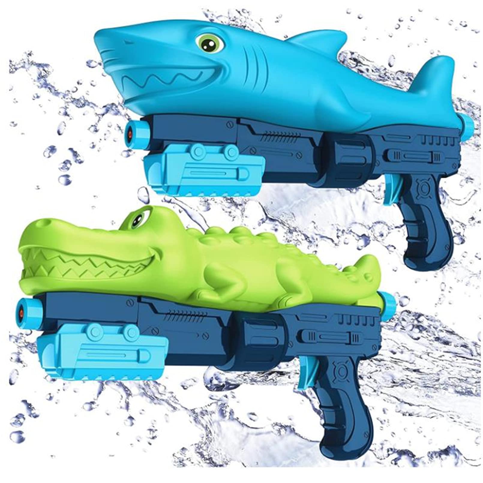 AM ANNA Water Guns for Kids 2 Pack Squirt Guns High Capacity 800CC Water Blaster Water Toys for Kids Toy Guns Water Shooter for Summer Swimming Pool Beach Party Favors
