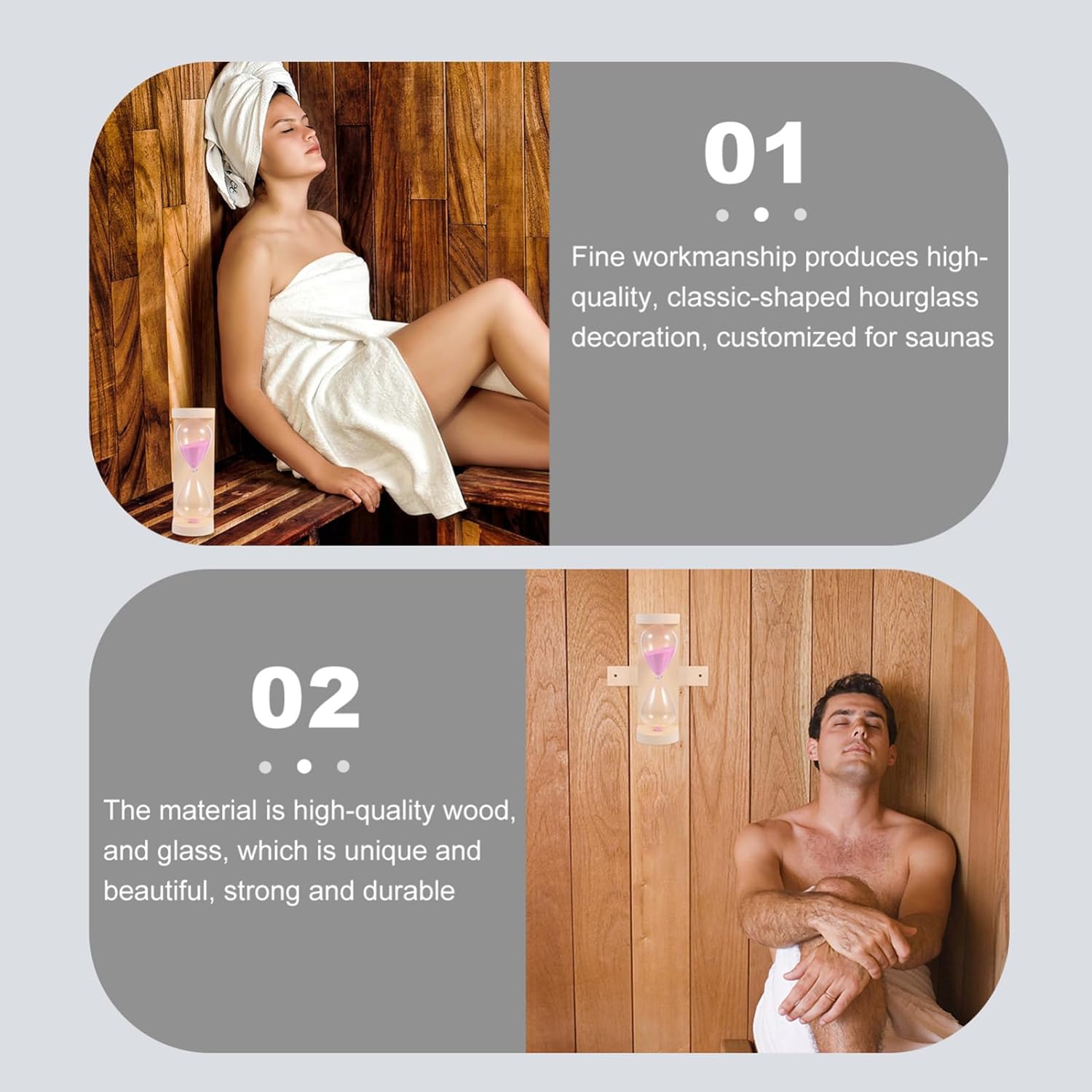 1個 クロノグラフの砂時計 キッチンサンドクロック ウッドサンドタイマー 5分 間 サウナ ルーム アクセサリー ガラス 飾る 装飾