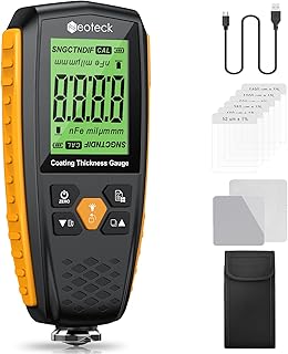 Neoteck Lackdickenmessgerät Wiederaufladbar Schichtdickenmessgerät Automatische Erkennung mit Leserotation, DREI Messmodi, 0-1300μm
