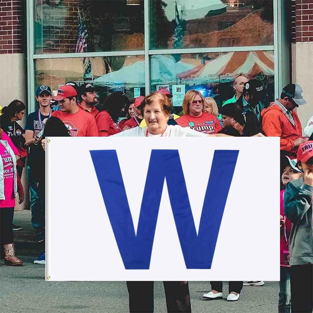 Chicago City Win Combo Flag 2x3FT and Chicago W Win Flags with 2 Brass Grommets, Sturdy Double Stitched and Premium Polyester. (W 2x3) - Image 3