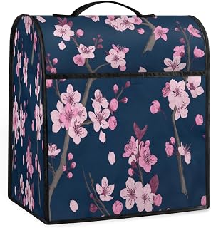 Pink Cherry Blossom Cover Dust Cover for All 4.4-7.6 Litre Mixer, Cherry Machine Dust Cover Stand Mixer Dust Cover for Kitchen Mixer Accessories