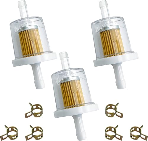 Vista 8 de Strongthium 691035 Kit de filtro de combustible en línea de 1/4 pulgadas para motor Briggs y Stratton Kawasaki 490190027 493629 84001895 80025019