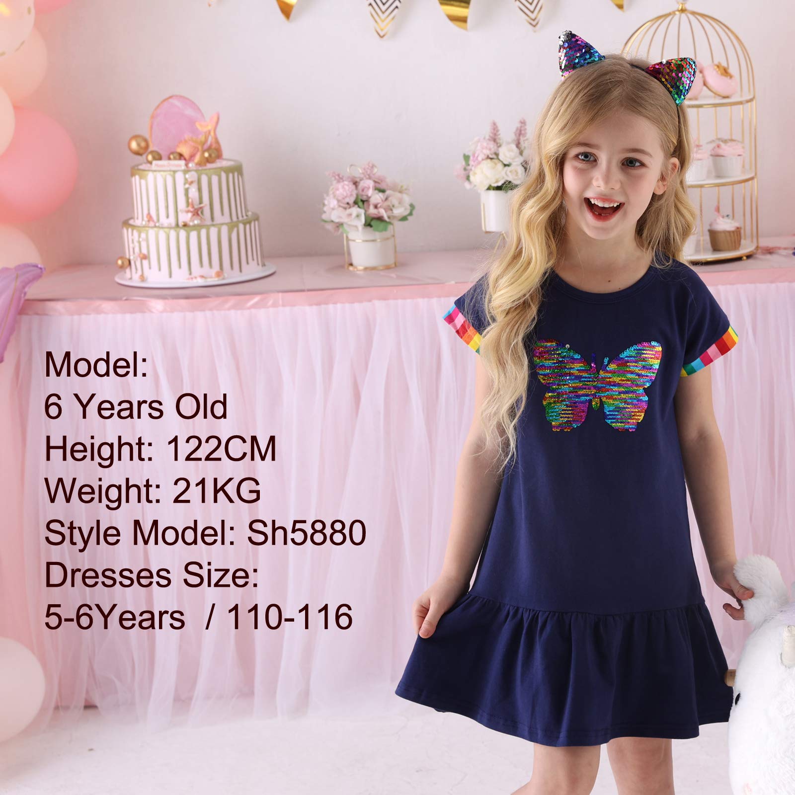 VIKITA Vestido Floral Manga Corta Algodón Niñas — view 4