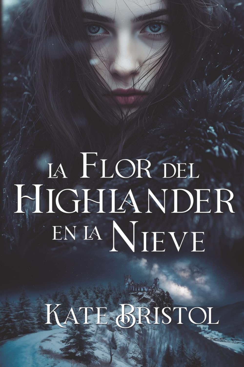 La flor del highlander en la nieve