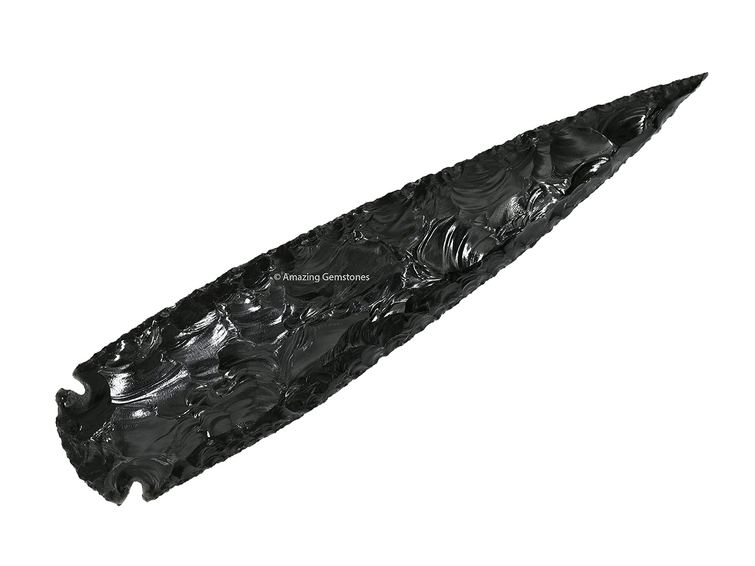 Amazing Gemstone Black Obsidian Arrowhead, Crystal and Healing Stone Flint Rock Arrow Head - 4 to 5 Arrowheads for DIY Project Craft Point Jewelry Making - Image 2