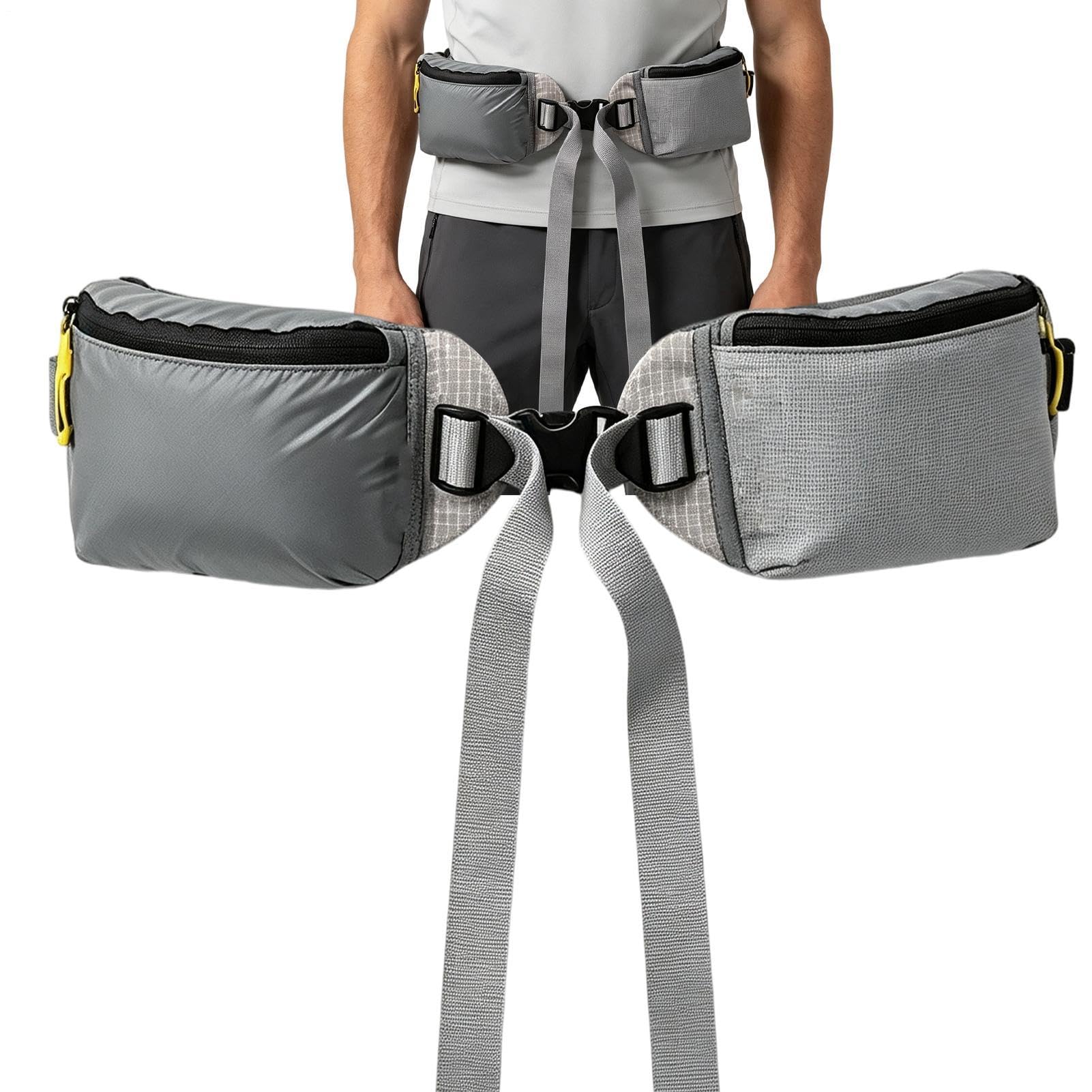 Per Camminare Borsello da Vita Portatile con Scomparti | Portatile Per Corsa Escursionismo Camminata Campeggio Fitness Allenamento Outdoor Spostamenti Quotidiani Viaggio