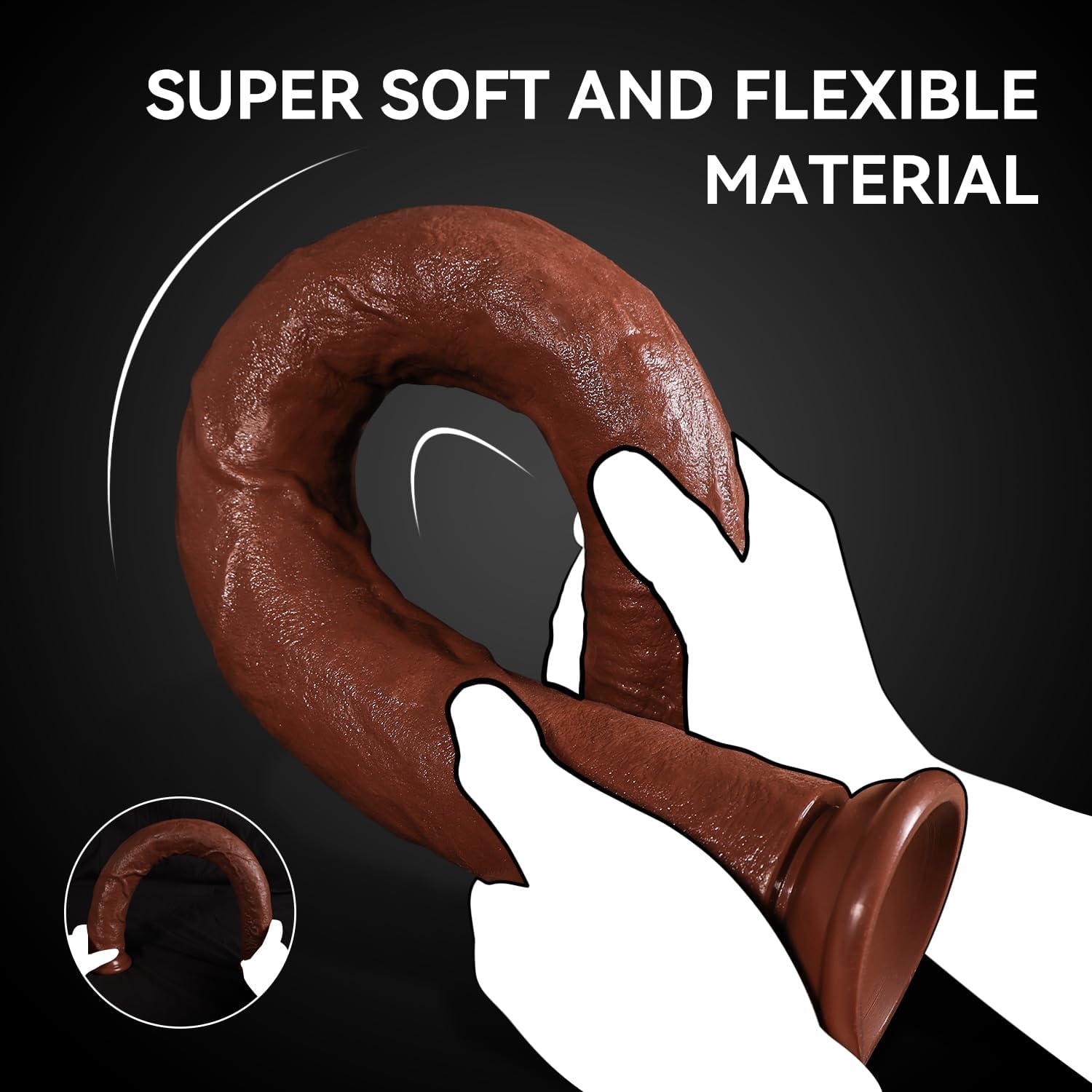 20.47 Inch Extra Super Long Dildo Anal Plug Sex Toys for Deepest Sex,Realistic No-Balls Huge Big Thick Giant Dildo with Small Glans,Strong Suction Cup Soft Flexible Strap on Sex Toy for Women Men Gay