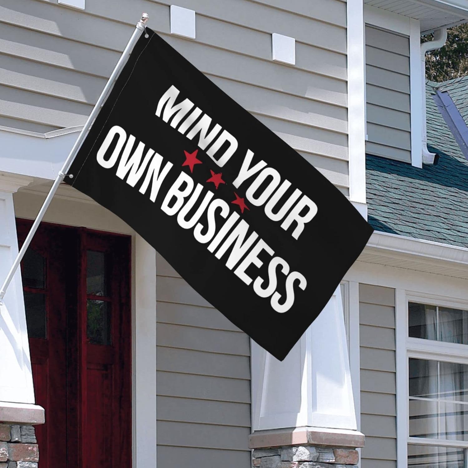 Mind Your Own Business Flag 3X5 Ft - UV Fade Resistant - Garden Yard Flag Outdoor Flag with Grommets