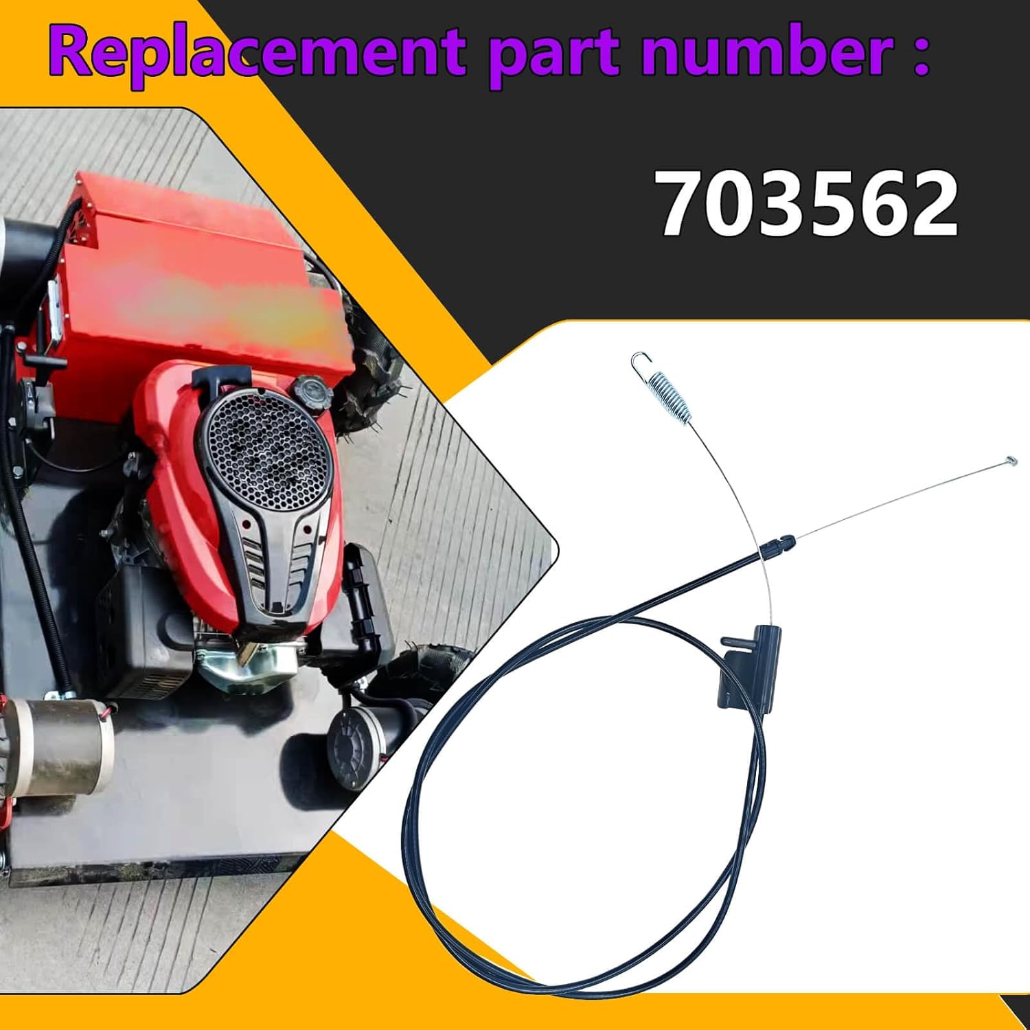 703562 Drive Cable Fits for Briggs & Stratton, Platinum and Snapper Lawn Mower, Mowers Cable Replacement Part for Front Wheel Drive of Push Mower