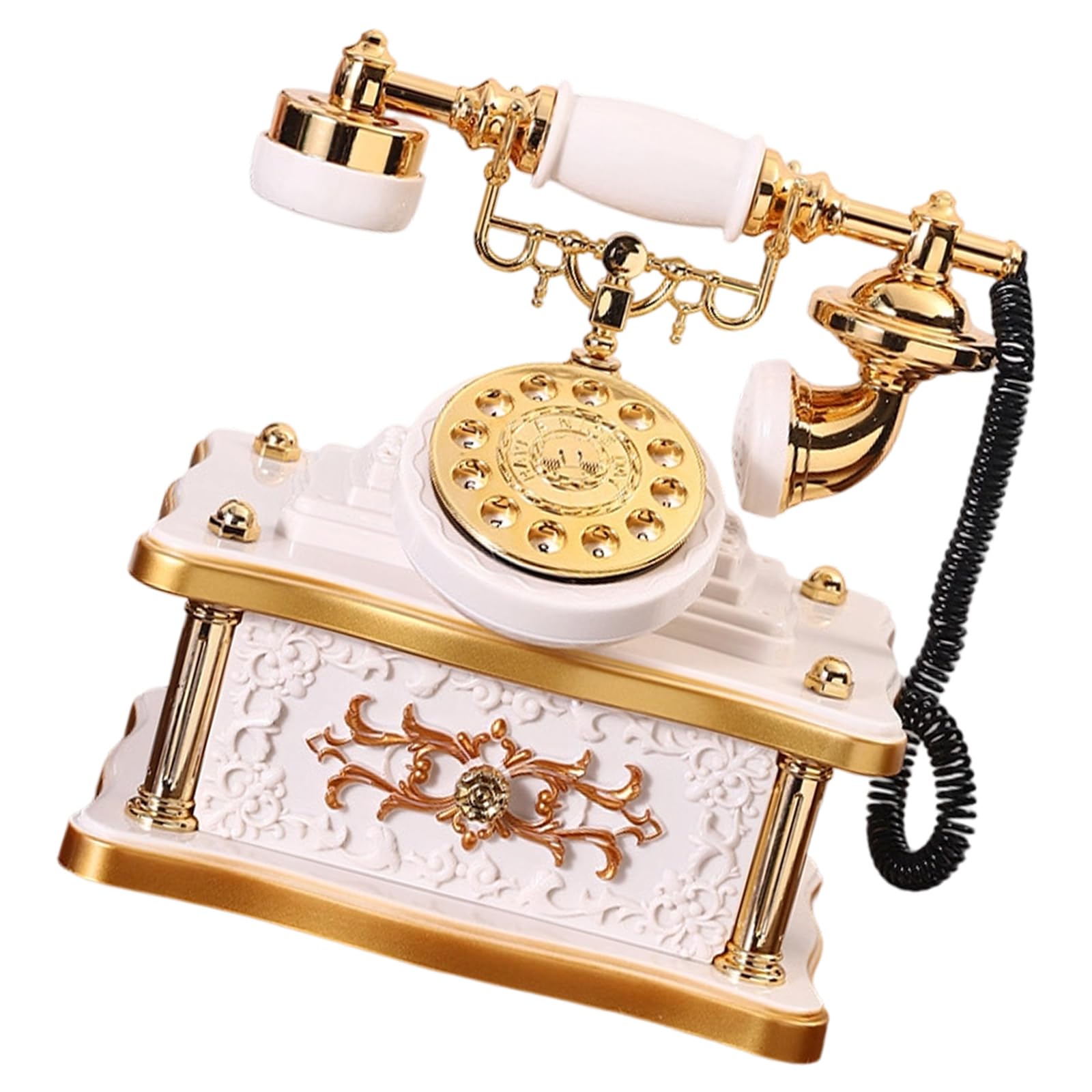 Limtula Retro Dials Telephone Music Box Decorative Jewelry with Drawer for Home Decors Valentines Day Present Jewelry