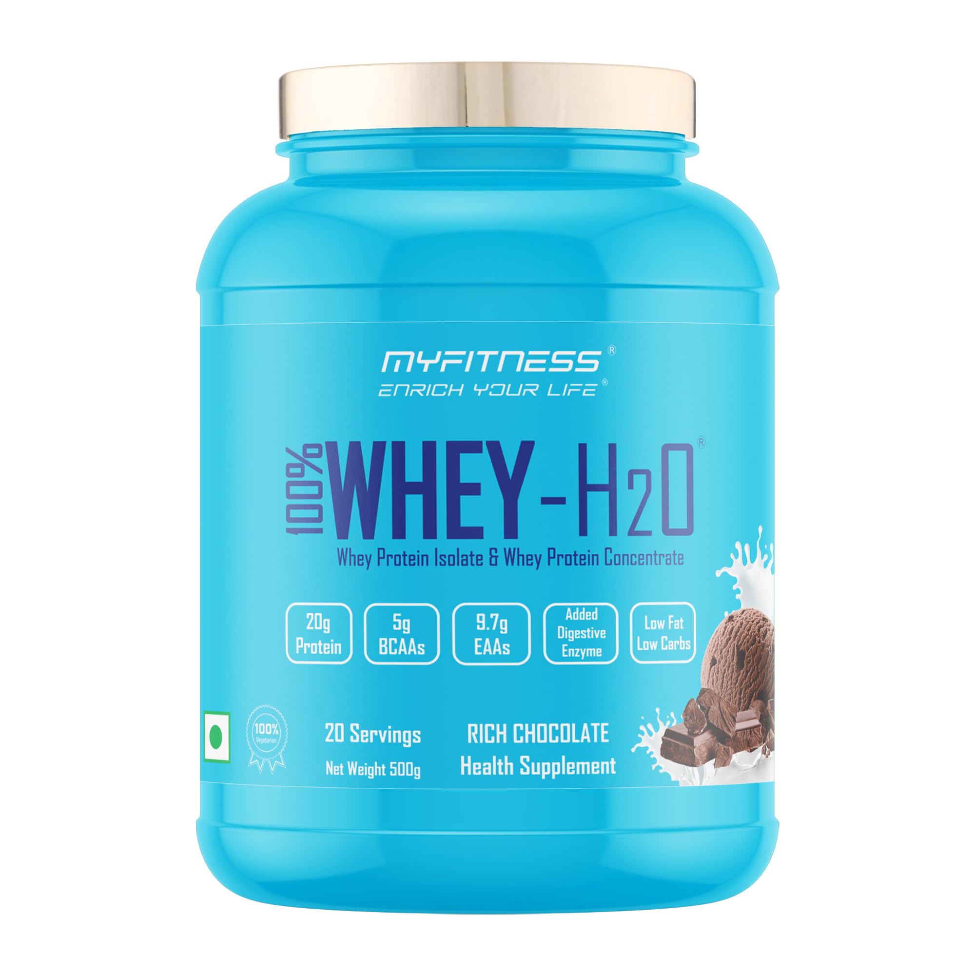 Myfitness Protein Powder 2kg Rich Chocolate 80 Servings | 100% Whey H2O | 80% Protein Per Serving | Isolate & Concentrate Blend | Added Digestive Enzymes | Whey Protein Powder — Amazon image 15