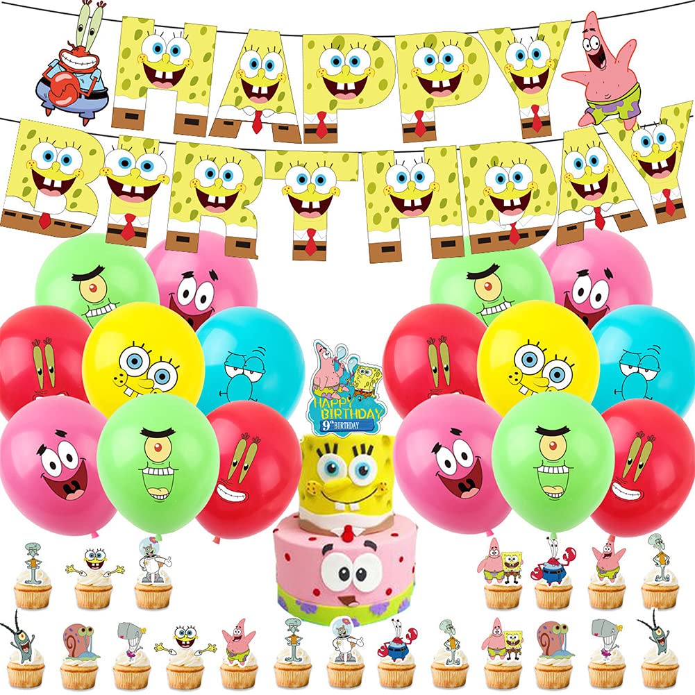 Buy Spongebob Birthday Party Supplies, 38 pcs Spongebob Themed Birthday
