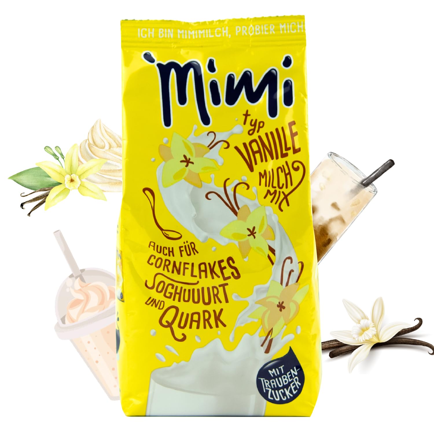 Fraix Mimi Milch-Mix Vainilla Bebida en polvo 6 x 400 g – Pack de 6 – Polvo soluble en leche – Soluble en frío y caliente – Ideal para ocio, escuela o para ir a cualquier excursión familiar.