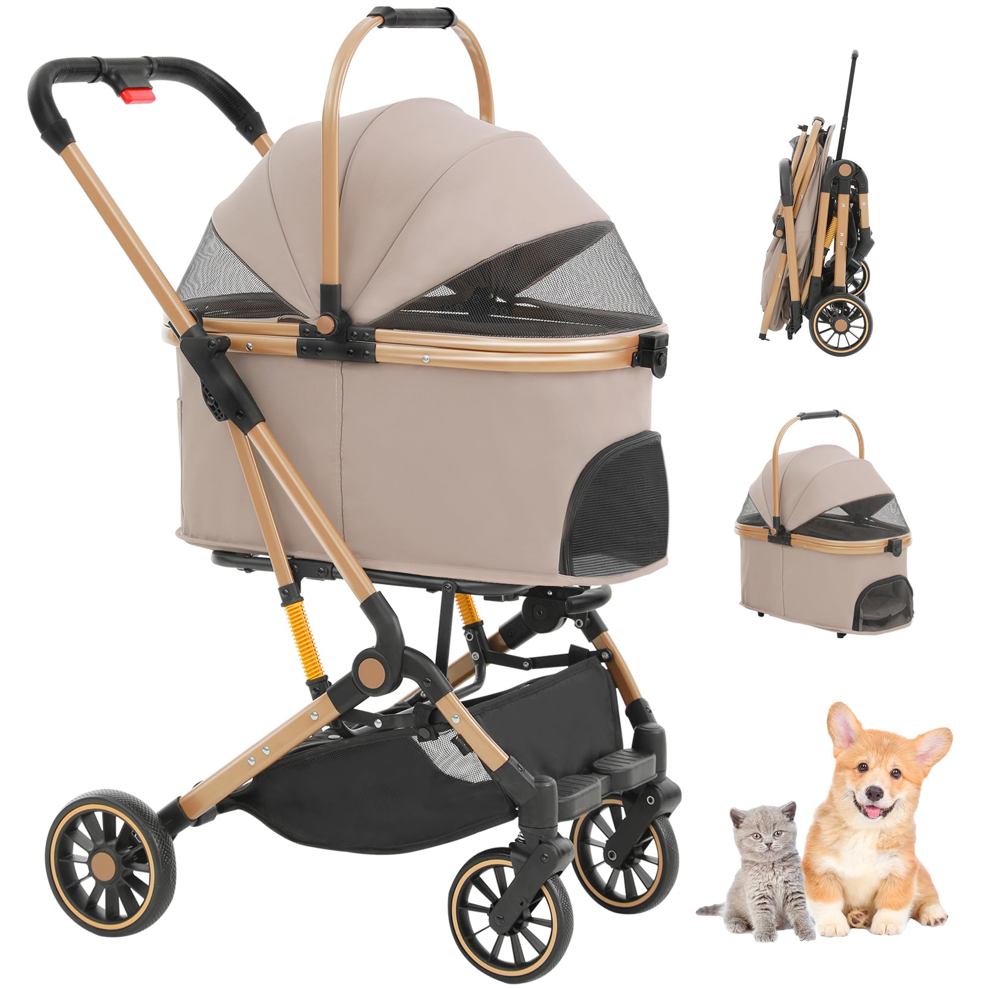 Amazon.co.jp: 【2026新色アルミ合金自立式】MILA&LOUIS ペットカート