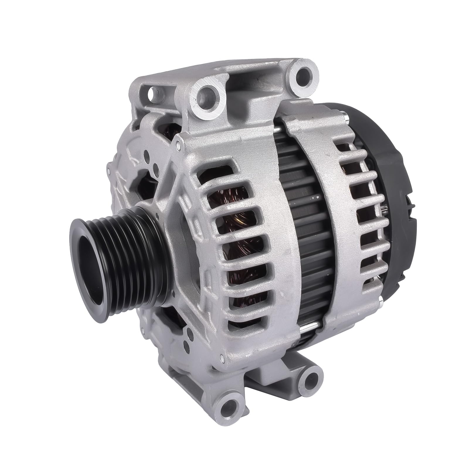 Photo 1 of ** SELLING FOR PARTS. MAJOR DAMAGE TO FRAME PIECE.**TEKKOAUTO 180A 12V CW Alternator Replacement for Mercedes CL550 CLK550 CLS550 E350 GL550 R350 GL450 ML450 S550 SLK350 2006-2018 6-Groove 0121715114 AL0844N