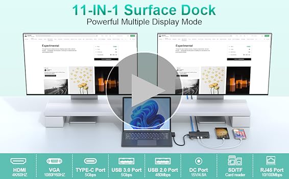 New Microsoft Surface Dock, 11 in 1 Surface Docking Station