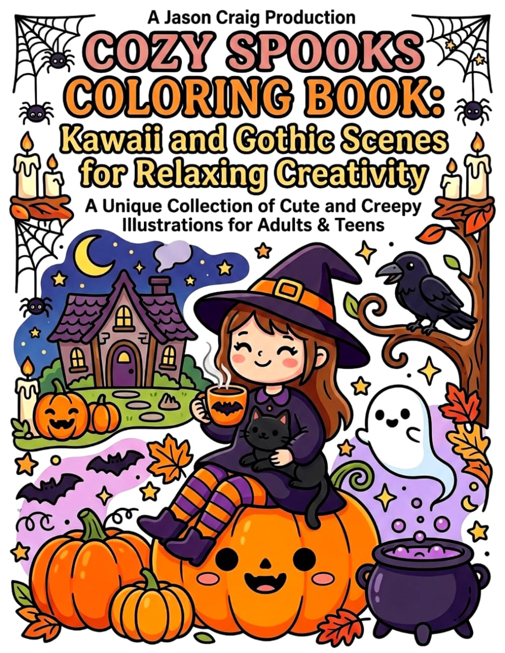 Cozy Spooks Coloring Book: Kawaii and Gothic Coloring Book for Adults and Teens, Bold and Easy Designs for Relaxation with Hygge Inspirations (Bold & Easy Coloring)