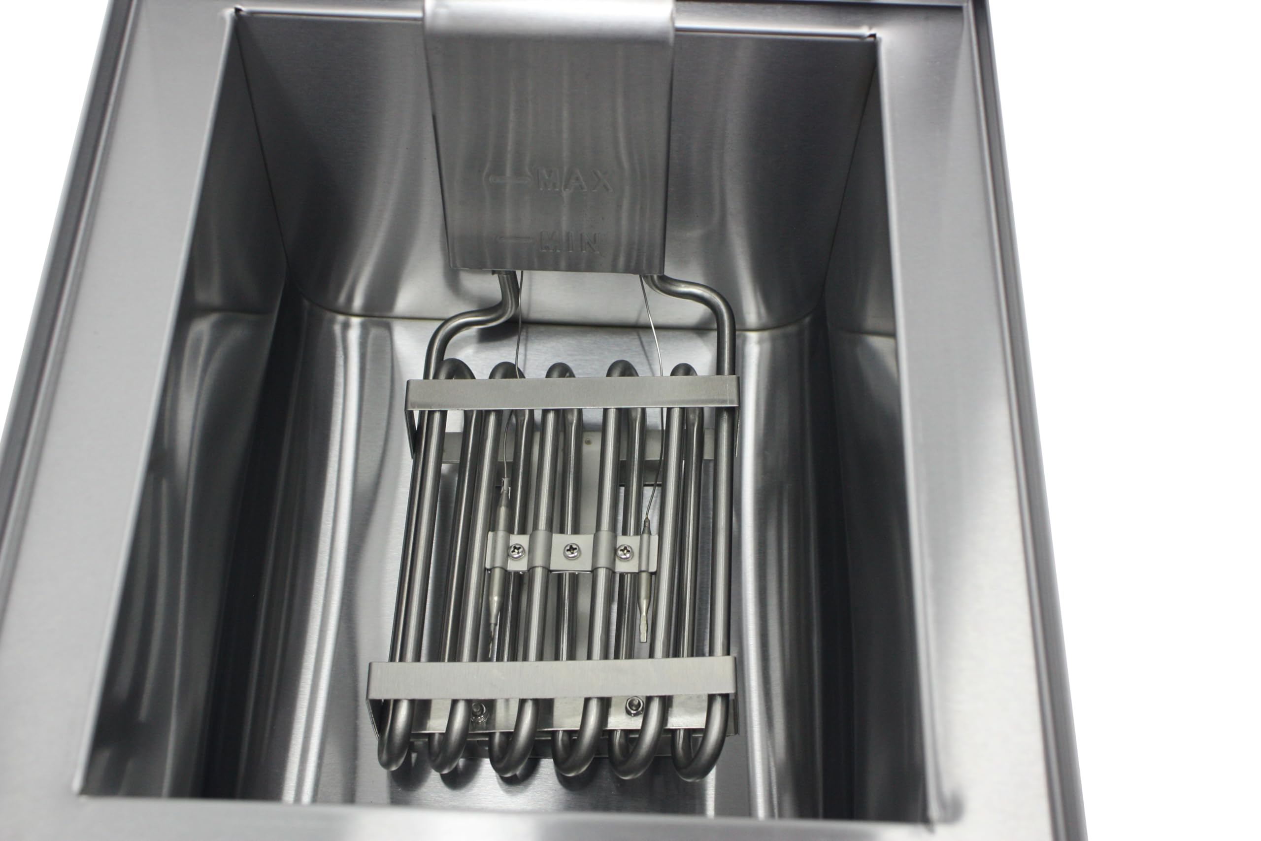Friggitrice elettrica professionale industriale con rubinetto, acciaio inox, zone fredde, termostato E.G.O, 13 L o 13+13 L