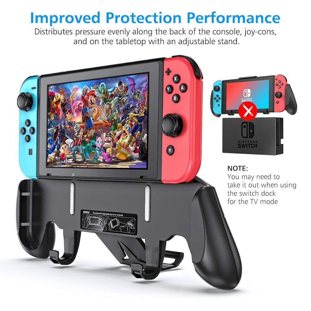 Switch Grip with Upgraded Adjustable Stand Compatible with Nintendo