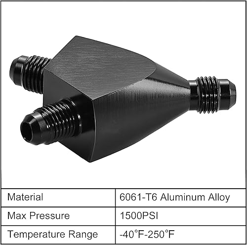 Miniatura 28 de EVIL ENERGY 10AN a 8AN 8AN Y Block Flare Fitting Adaptador Union Splitter Negro