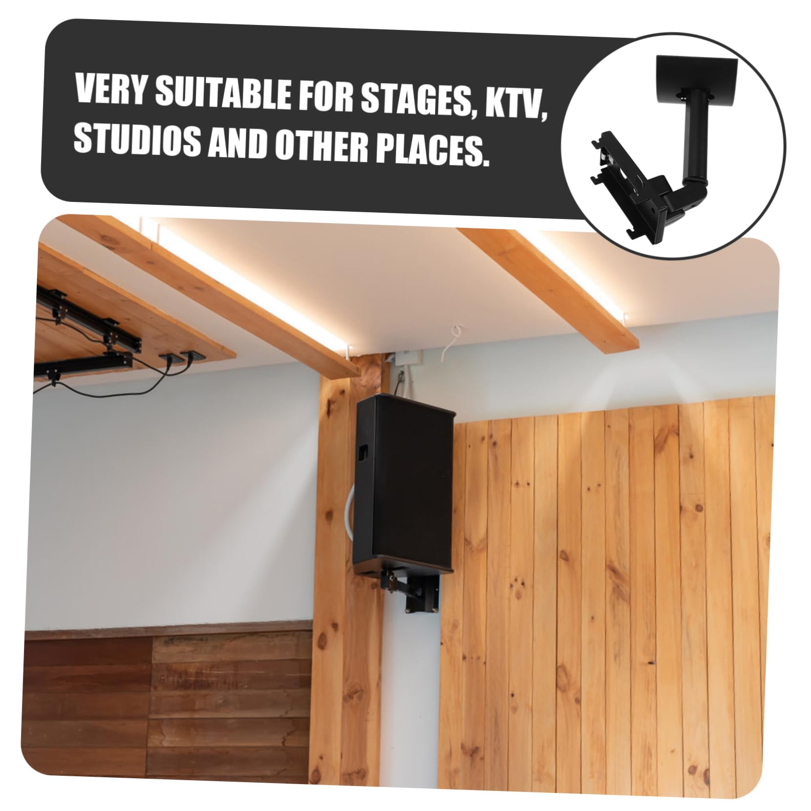 jojofuny Soporte de Pared para Altavoz Central Colgador Musical Ajustable Solución de Montaje Pared para Altavoces Envolventes Accesorios Compatibles