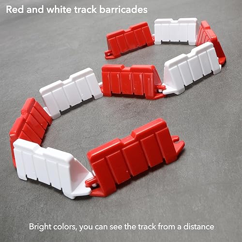 Miniatura 4 de Juego de pistas de autos de carreras, 120 piezas de pista de carreras de autos a control remoto, accesorios de automóvil RC 128, juguetes de