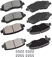 Vista 25 de cciyu D1094 D1100 Kit de pastillas de freno de cerámica delanteras y traseras, 8 piezas para Nissan Frontier 2005-2018, 2005-2015 para Nissan